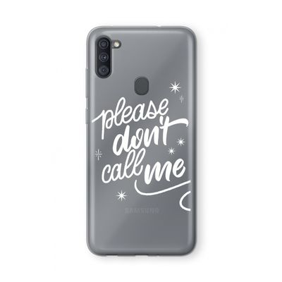 Don't call: Samsung Galaxy A11 Transparant Hoesje