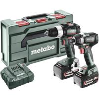 Metabo BSLBL+SSD200LTBL 685196000 Accu-schroefboormachine, Accu-slagmoersleutel 18 V 5.2 Ah Li-ion Incl. accu, Incl. lader