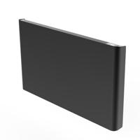 Elektrische Radiator BWS Chuck 60x104 cm 2000W Muurbevestiging Met Stekker Antracietgrijs