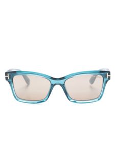 TOM FORD Eyewear lunettes de soleil à monture rectangulaire - Bleu