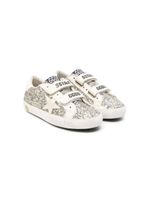 Golden Goose Kids baskets Old School à paillettes - Blanc