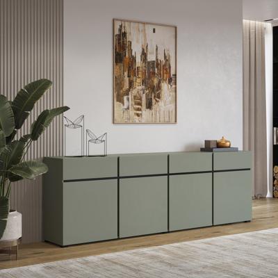 Home365 Dressoir Crotone - 4-deurs incl. 4 lades - Groen