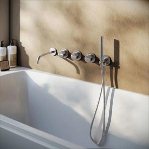 Badkraan set SaniClear Plus | Inbouw | Thermostaatkraan | Incl.Inbouwdeel | Chroom