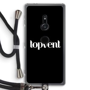 Topvent Zwart: Sony Xperia XZ2 Transparant Hoesje met koord
