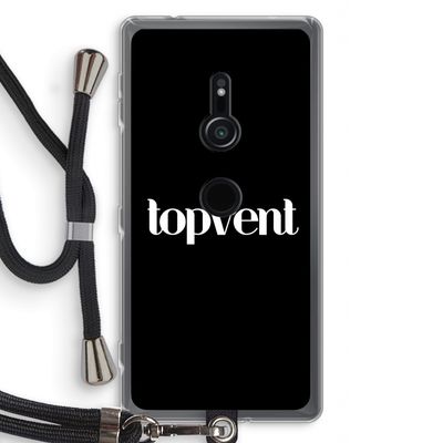 Topvent Zwart: Sony Xperia XZ2 Transparant Hoesje met koord