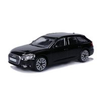 Modelauto/speelgoedauto Audi A6 - zwart - schaal 1:43/11 x 4 x 3 cm   - - thumbnail