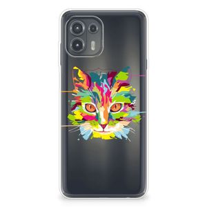 Motorola Edge 20 Lite Telefoonhoesje met Naam Cat Color