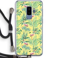 Flamingo party: Samsung Galaxy S9 Plus Transparant Hoesje met koord
