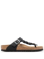 Birkenstock sandales Gizeh en cuir tressé - Noir - thumbnail