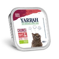 Yarrah - Chunks Kat Kuipje met Rund Bio - 16 x 100 g - thumbnail