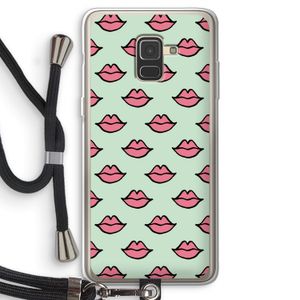 Lipjes: Samsung Galaxy A8 (2018) Transparant Hoesje met koord