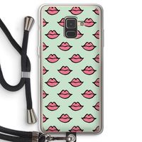 Lipjes: Samsung Galaxy A8 (2018) Transparant Hoesje met koord