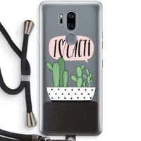 I love cacti: LG G7 Thinq Transparant Hoesje met koord