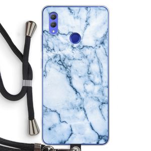 Blauw marmer: Honor Note 10 Transparant Hoesje met koord
