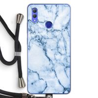Blauw marmer: Honor Note 10 Transparant Hoesje met koord