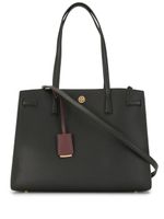 Tory Burch sac cabas à plaque logo - Noir - thumbnail