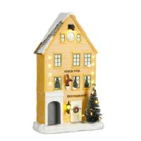 Bryggen restaurant yellow battery operated l17xb9,5xh27,5 cm - Luville