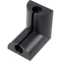 TRU COMPONENTS Kabelclip 1226937 Bundel-Ø (bereik) 6.70 mm (max) Voor hoekmontage Zwart 1 stuk(s)