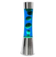 Fisura Lava Lamp - Blauw Met Groene Lava Fisura Lava Lamp - Blauw Met Groene Lava