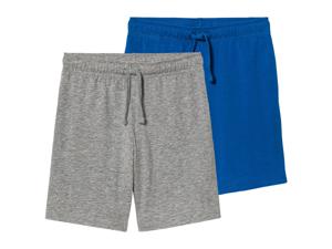 pepperts! 2 stuks kinderen shorts (158/164, Blauw/grijs)