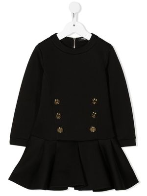 Balmain Kids robe à encolure ronde - Noir