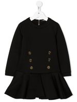 Balmain Kids robe à encolure ronde - Noir