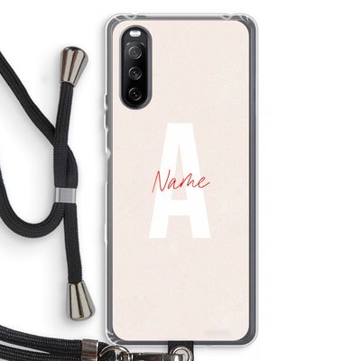 Strawberry Milkshake: Sony Sony Xperia 10 III Transparant Hoesje met koord