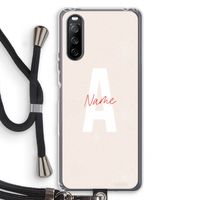 Strawberry Milkshake: Sony Sony Xperia 10 III Transparant Hoesje met koord