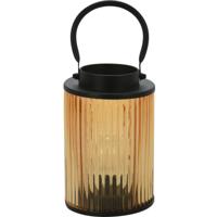 Home & Styling Lantaarn - Windlicht - LED - metaal - warm wit licht - 12,5 x 16,5 cm