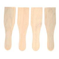 12x stuks Houten gourmet / raclette spatels - 15 cm - hout - Kleine spateltjes voor gourmetten