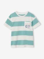Jongensshirt met brede strepen groen, gestreept Jongensshirt met brede strepen groen, gestreept