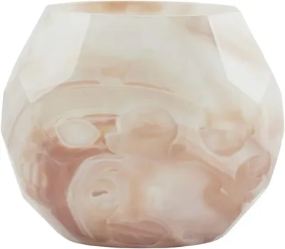 Light & Living theelichthouder glas eliza 12x10cm terra