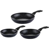 Westinghouse Pannenset - Black Marble - Koekenpan 20cm + Koekenpan 24cm + Koekenpan 28cm - thumbnail