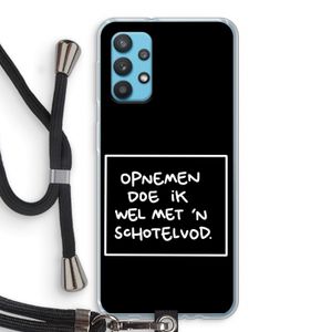 Schotelvod: Samsung Galaxy A32 4G Transparant Hoesje met koord