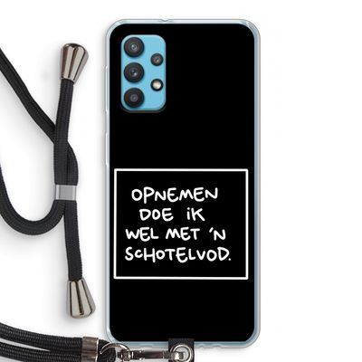 Schotelvod: Samsung Galaxy A32 4G Transparant Hoesje met koord