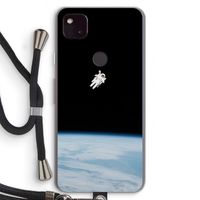 Alone in Space: Pixel 4a 5G Transparant Hoesje met koord