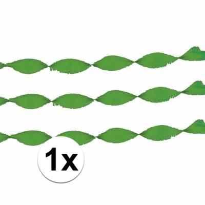 1x crepe papier slingers/guirlande - 6 meter - multi-kleur