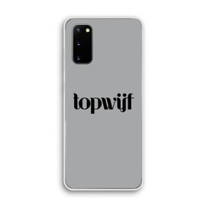 Topwijf Grijs Zwart: Samsung Galaxy S20 Transparant Hoesje