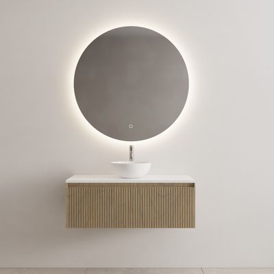 Onderkast Gliss Design Timotheus 100 CM Incl. Topplaat Ash Grey