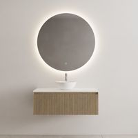 Onderkast Gliss Design Timotheus 100 CM Incl. Topplaat Ash Grey - thumbnail