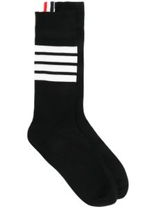 Thom Browne chaussettes à détails rayés - Noir