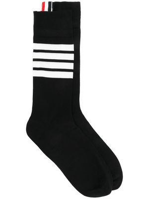 Thom Browne chaussettes à détails rayés - Noir