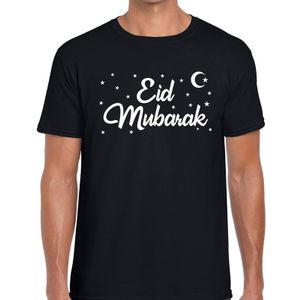 Suikerfeest shirt Eid Mubarak zwart voor heren 2XL  -