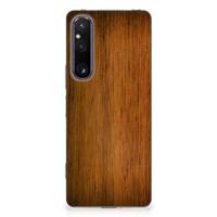 Sony Xperia 1 V | Bumper Hoesje | Donker Hout