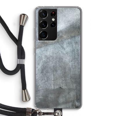 Grey Stone: Samsung Galaxy S21 Ultra Transparant Hoesje met koord
