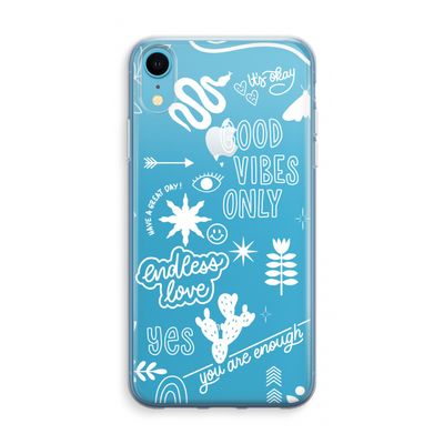 Good vibes: iPhone XR Transparant Hoesje