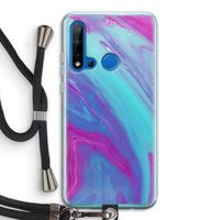 Zweverige regenboog: Huawei P20 Lite (2019) Transparant Hoesje met koord