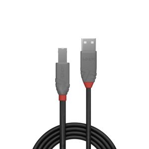 Lindy 36672 1m USB A USB B Mannelijk Mannelijk Zwart USB-kabel