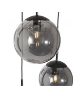 Steinhauer 5-lichts vide hanglamp Bolique zwart met smoke glas 2730ZW - thumbnail
