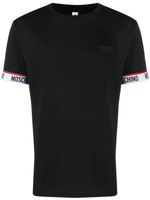 Moschino t-shirt en coton à bande logo - Noir